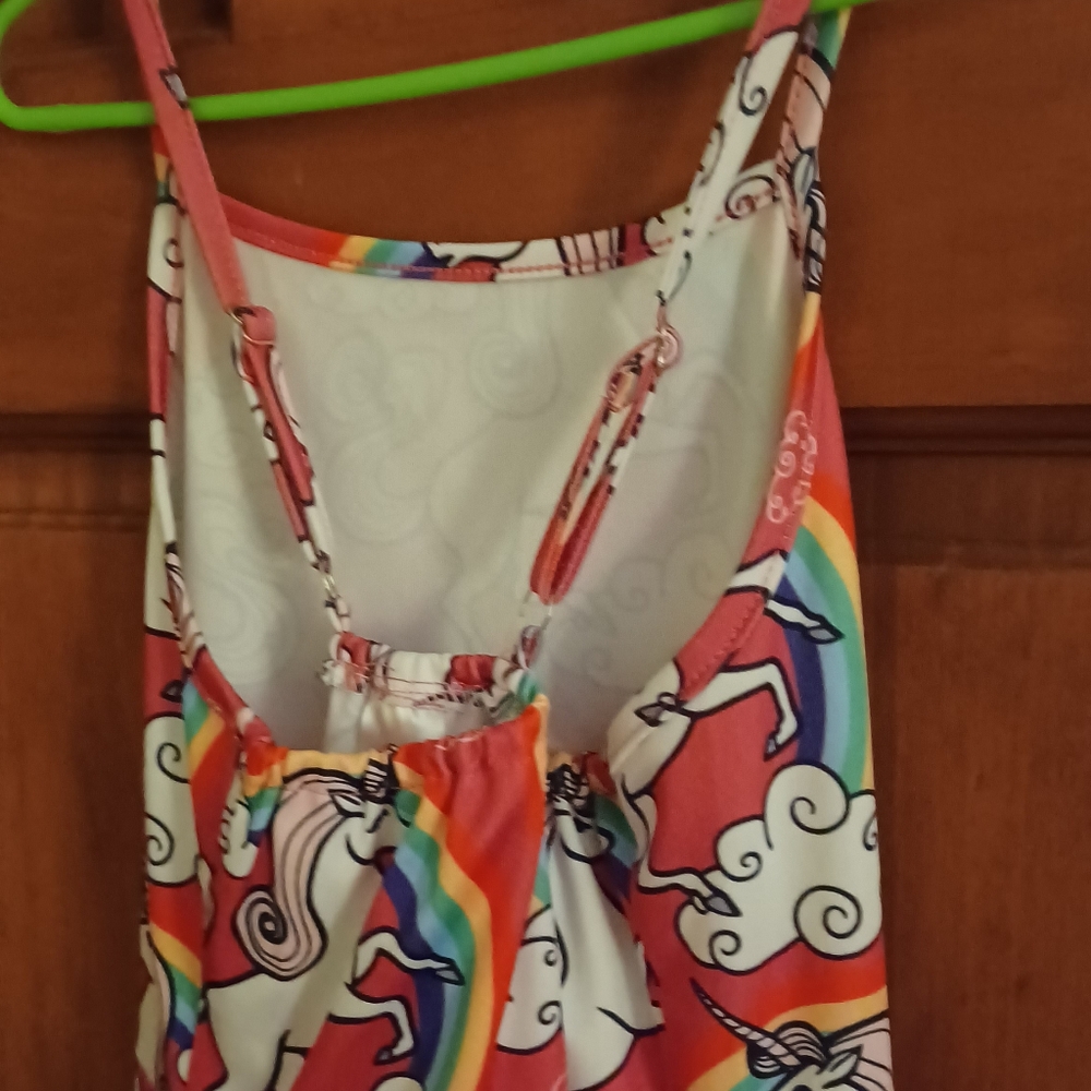 Girls Colorful Unicorn Design Sundress. - Picture 2 of 4